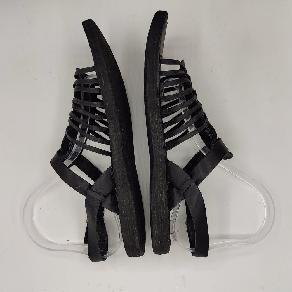 BORN womens 8.5M Santiam Huarache Black Strappy Leather Sandal - Picture 3 of 11